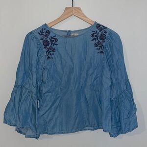 Floral Appliqué Hollister Shirt
